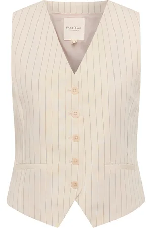 Part Two Nadhiapw Wa Blazers Sleeveless Blazers Beige