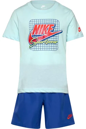 Nike Ws-Woven Short Set Sport Sets With Short-sleeved T-shirt Grey