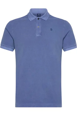 G-Star Dunda Overdyed Slim Polo S\S Tops Polos Short-sleeved Blue