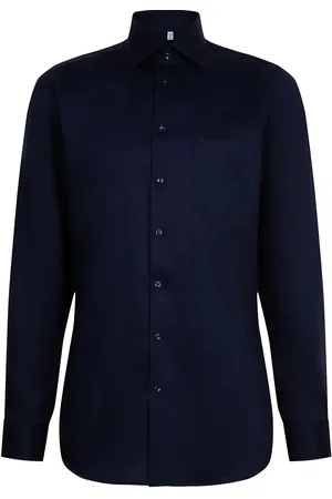Seidensticker Cityhemden 1/1 Arm Tops Shirts Business Shirts Navy
