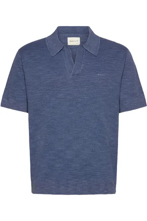 GANT Sunfaded Ss Polo Designers Knitwear Short Sleeve Knitted Polos Blue