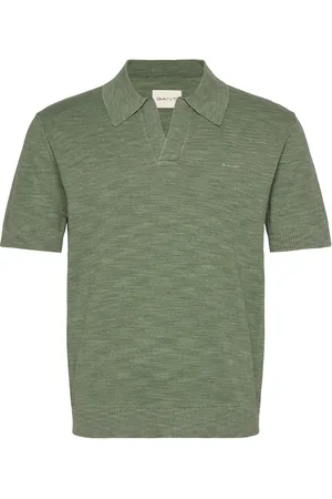 GANT Sunfaded Ss Polo Designers Knitwear Short Sleeve Knitted Polos Green