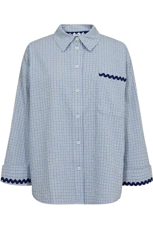 Numph Nuyazmin Shirt Tops Shirts Long-sleeved Blue