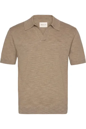 GANT Sunfaded Ss Polo Designers Knitwear Short Sleeve Knitted Polos Brown