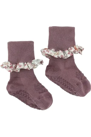 GoBabyGo Non-Slip Socks - Bamboo / Liberty Jarrusukat Purple