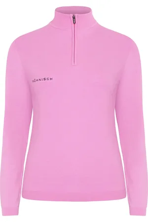 Röhnisch Kora Knitted Half Zip Sport Women Sport Clothing Sport Sweat-shirts & Hoodies Sport Knitwear Pink
