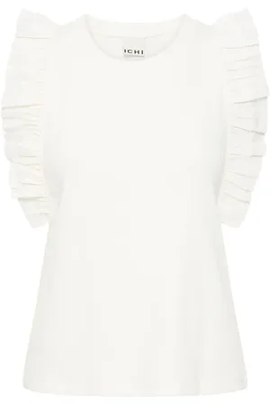 Ichi Ihpaityn To2 Tops Blouses Sleeveless White