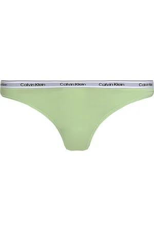 Calvin Klein Thong 3Pk Stringit Alusvaatteet Green