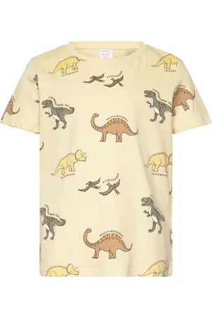 Lindex Top Ss Dinos Aop Tops T-shirts Short-sleeved Multi/patterned
