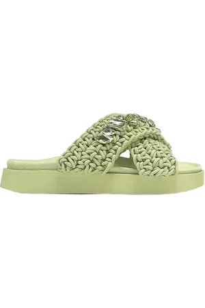 INUIKII Woven St S Matalapohjaiset Sandaalit Green