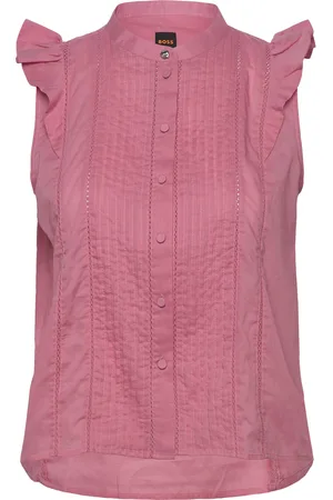 HUGO BOSS C_Bantiana Tops Blouses Sleeveless Pink