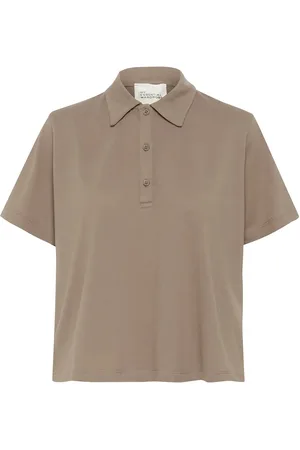 My Essential Wardrobe Abbymw Polo Tee Tops T-shirts & Tops Polos Brown