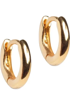 Enamel Chunky Classic 6 Mm Hoops Accessories Jewellery Earrings Hoops Gold