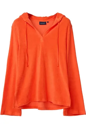 Lexington Organic Cotton Terry Surfer Hood Tops Sweat-shirts & Hoodies Hoodies Orange