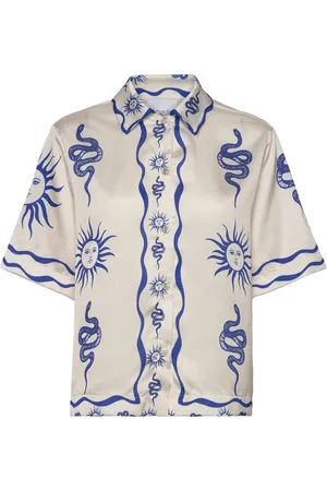 Noella Kealy Shirt Tops Shirts Short-sleeved Blue