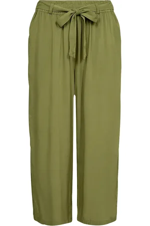 soyaconcept Sc-Radia Bottoms Trousers Straight Leg Green