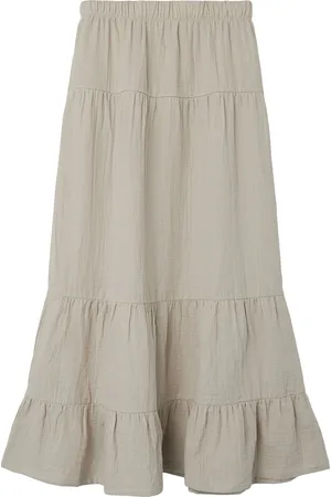 LMTD Nlfhussa Long Skirt Noos Dresses & Skirts Skirts Maxi Skirts Beige