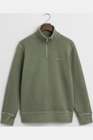 GANT Sunfaded Half Zip Sweat Tops Sweat-shirts & Hoodies Sweat-shirts Green