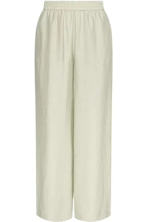 MSCH Mschdisa Hw Pants Bottoms Trousers Straight Leg Cream