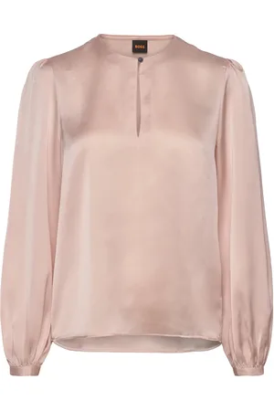 HUGO BOSS C_Bonnie Tops Blouses Long-sleeved Pink