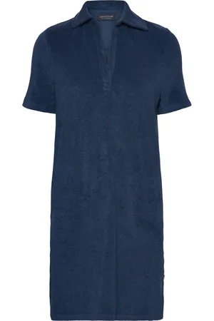 Lexington Organic Cotton Terry Polo Dress Dresses T-shirt Dresses Navy