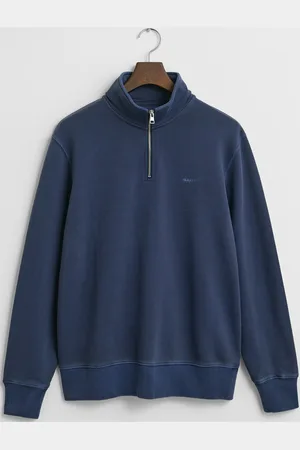 GANT Sunfaded Half Zip Sweat Tops Sweat-shirts & Hoodies Sweat-shirts Blue