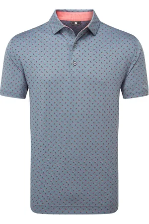 FootJoy Flower Bud Foulard Lisle Sport Men Sport Clothing Sport Tops Sport Polos Sport Short-sleeved Polos Grey