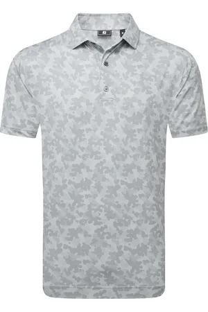 FootJoy Pop Camo Lisle Sport Men Sport Clothing Sport Tops Sport Polos Sport Short-sleeved Polos Grey