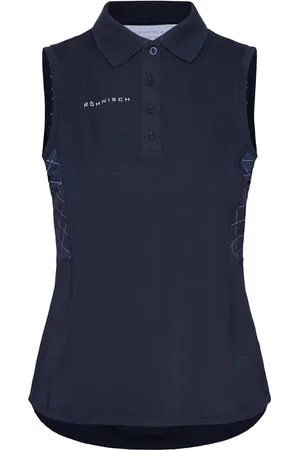 Röhnisch Nicky Sleeveless Poloshirt Sport Women Sport Clothing Sports Tops & T-shirts Sport Polos Navy
