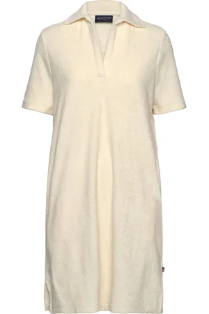 Lexington Organic Cotton Terry Polo Dress Dresses T-shirt Dresses Cream