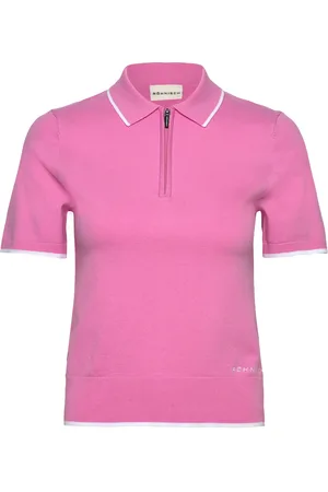Röhnisch Knitted Polo Top Sport Women Sport Clothing Sports Tops & T-shirts Sport Polos Pink