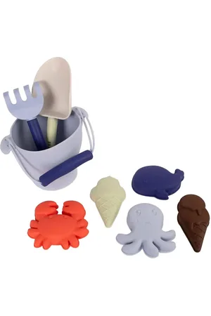 Filibabba Silik Strandsæt - Blue Mix Toys Outdoor Toys Sand Toys Purple