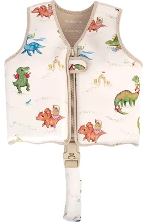 Filibabba Svømmevest 1-2 År - Dino Beach Accessories Sports Equipment Swimming Accessories Cream