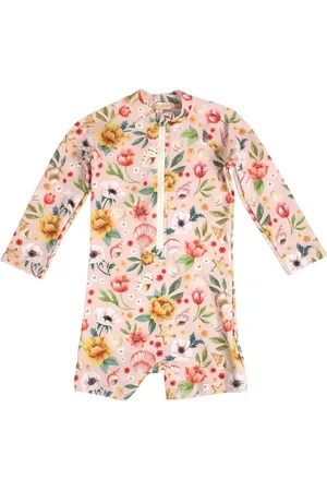 Filibabba Villads – Uv-Dragt 3-4 År – Ocean Blossom Uimapuku Uima-asut Pink
