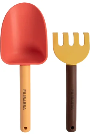 Filibabba Strandsæt Med Skovl Og Rive - Peach Mix Toys Outdoor Toys Sand Toys Red