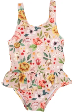Filibabba Eva – Badedragt 3-4 År – Ocean Blossom Uimapuku Uima-asut Pink