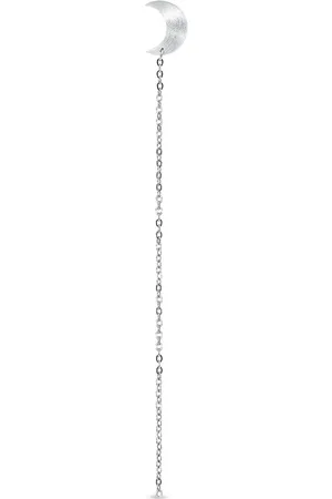 Jane Koenig Half Moon Chain Stud Korvakoru Korut Silver