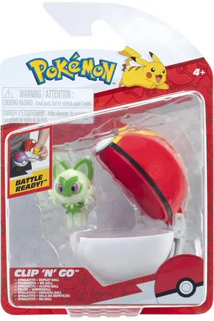 Pokemon Clip N Go Sprigatito With Repeat Ball Toys Playsets & Action Figures Action Figures Multi/patterned