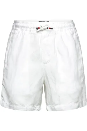 Tommy Hilfiger Linen Viscose Short Bottoms Shorts Sweat Shorts White