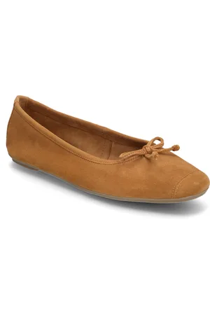 MANGO Bow Suede Ballerina Ballerinat Beige