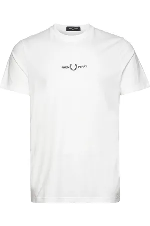 Fred Perry Embroidered T-Shirt Tops T-shirts Short-sleeved White