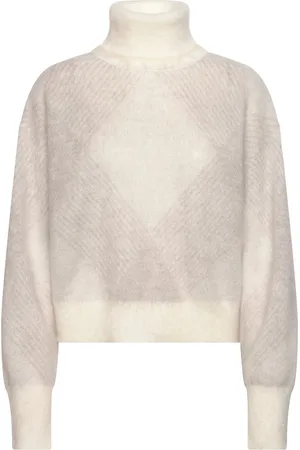 HUGO BOSS Fewani Tops Knitwear Turtleneck Cream