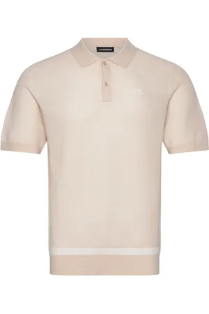 J Lindeberg Reymond Structure Knit Polo Tops Knitwear Short Sleeve Knitted Polos Pink