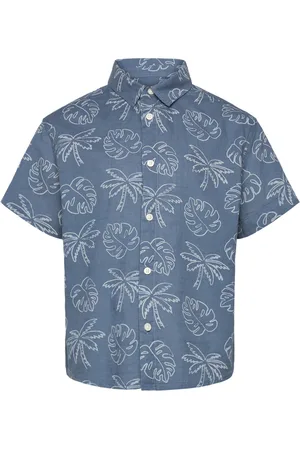MANGO Shirt .-- Fiji Tops Shirts Short-sleeved Shirts Blue