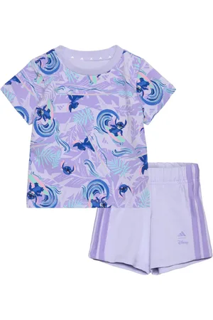 adidas I Dy Ls T Set Sport Sets With Short-sleeved T-shirt Purple