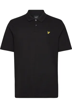Lyle & Scott Ribbed Polo Shirt Tops Polos Short-sleeved Black