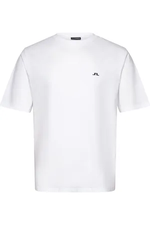 J Lindeberg Parcy Organic Logo Tee Tops T-shirts Short-sleeved White