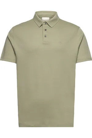 Calvin Klein Ss Supima Chest Emb Polo Tops Polos Short-sleeved Yellow