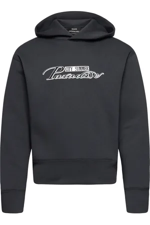Mads Norgaard Standard Paradise Hood Sweat Tops Sweat-shirts & Hoodies Hoodies Black