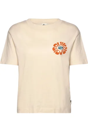 Quiksilver Standard Ss Tee Sport Sport Clothing Sports Tops & T-shirts Sport T-shirts Cream